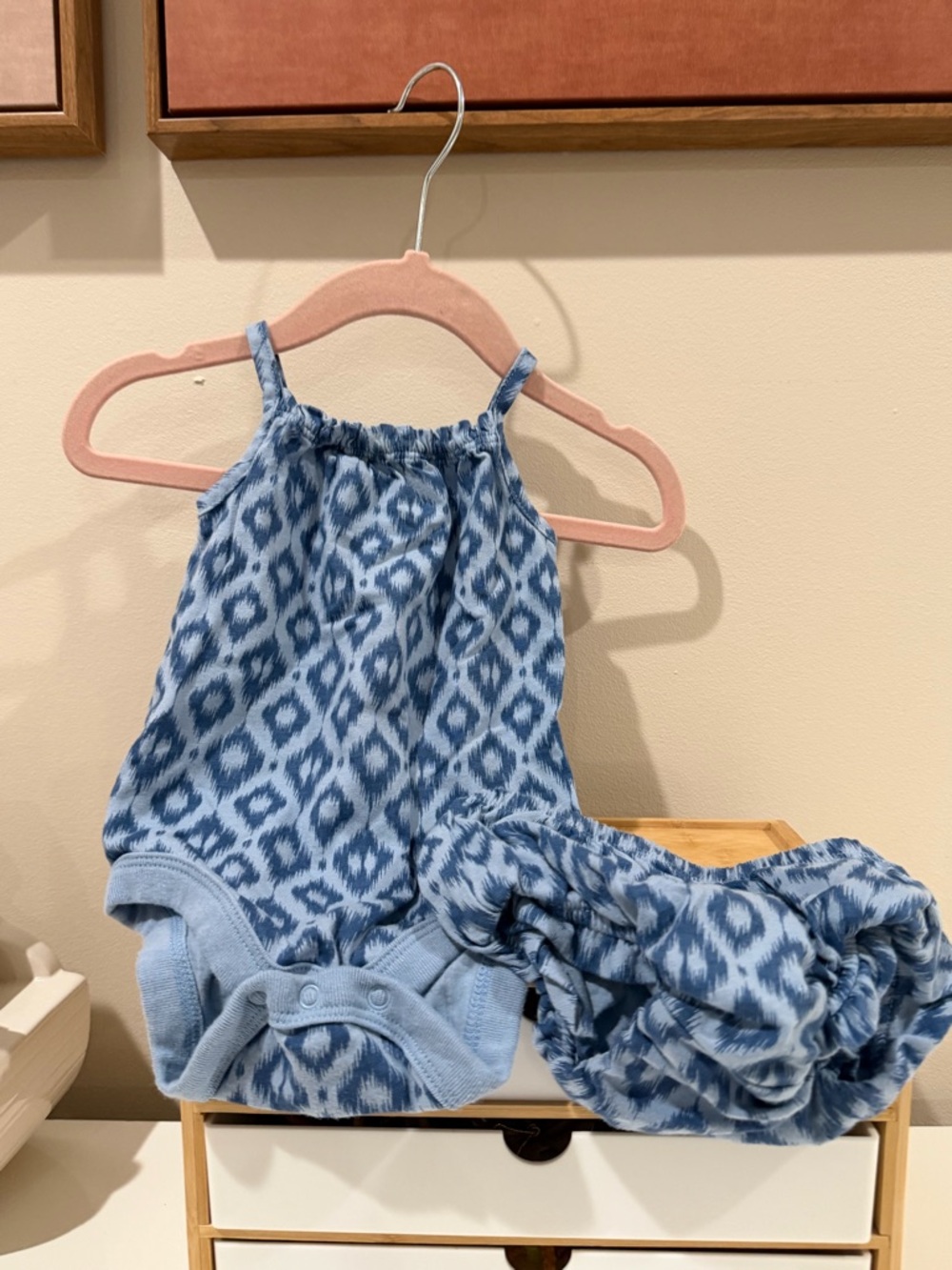 GAP Blue Printed Baby Matching Set